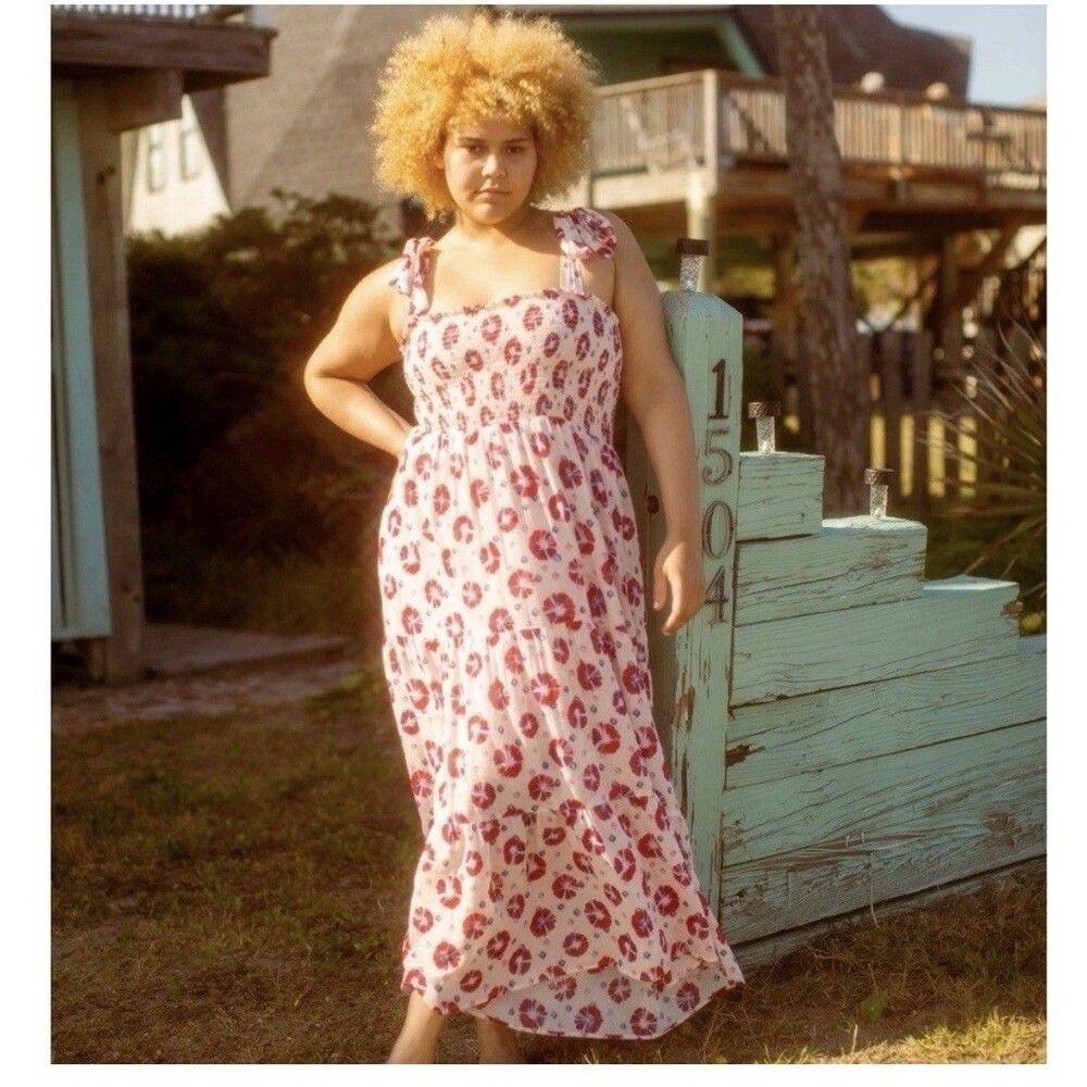 Xirena x Hampden Tie Dye Cotton Maxi Dress Medium Party Vacation Cottagecore